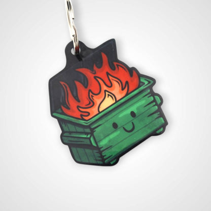 Dumpster Fire Keychain