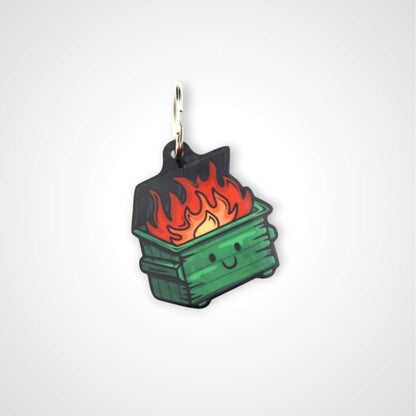 Dumpster Fire Keychain