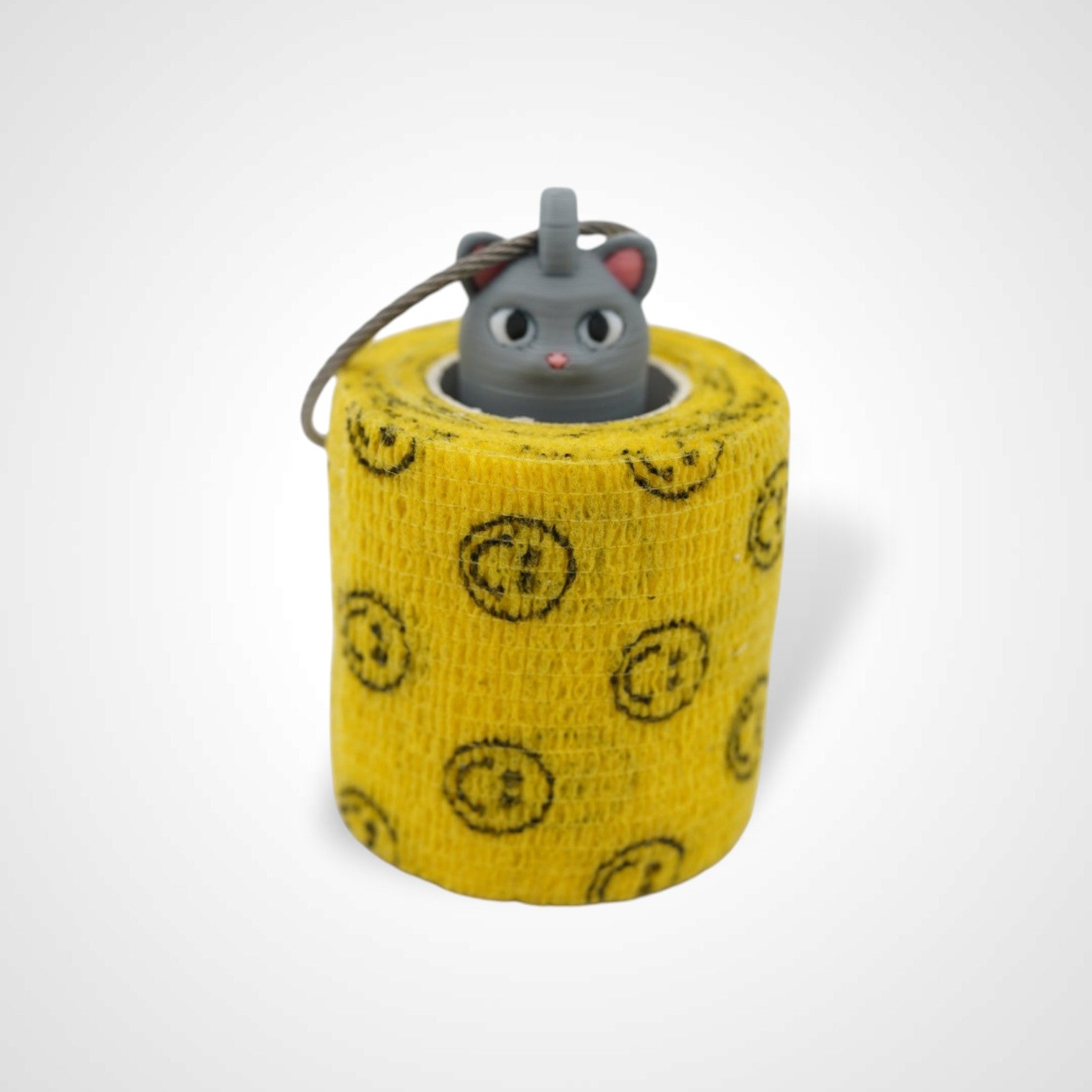MISPRINT Grey Cat Roll Holder 1-Pack