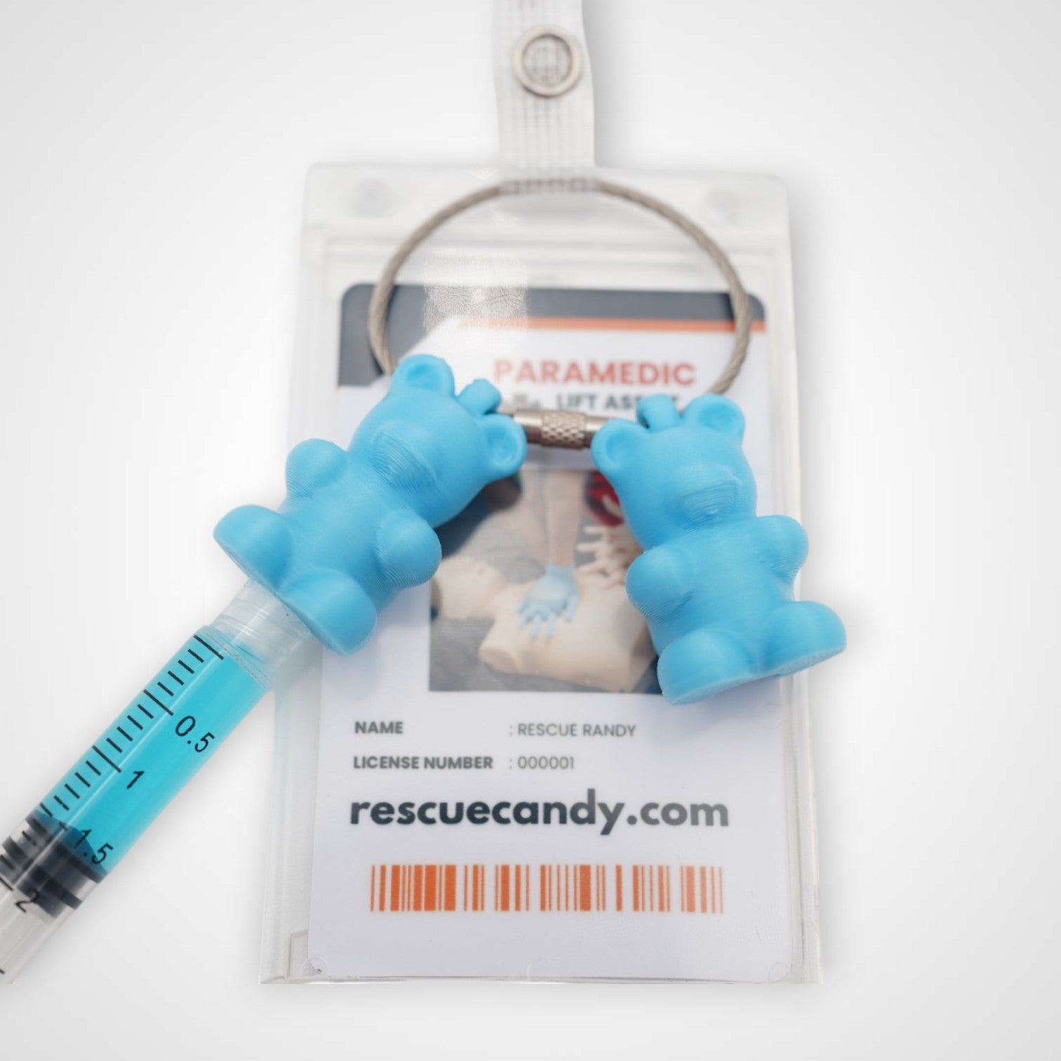 MISPRINT Blue Gummy Bear Cap Clip 2-pack