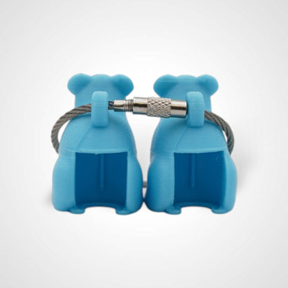 MISPRINT Blue Polar Bear Cap Clip 2-pack