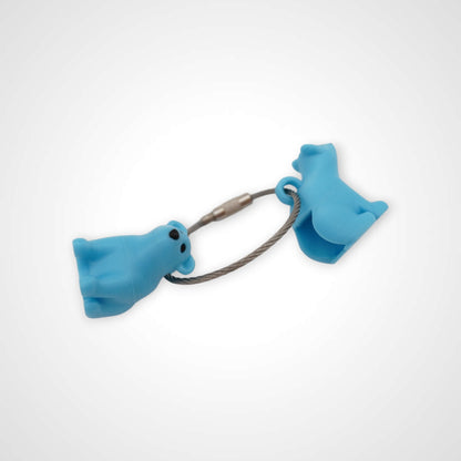MISPRINT Blue Polar Bear Cap Clip 2-pack