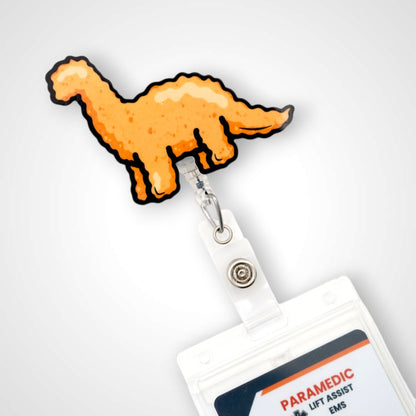 Brontosaurus Chicken Nugget Badge Reel