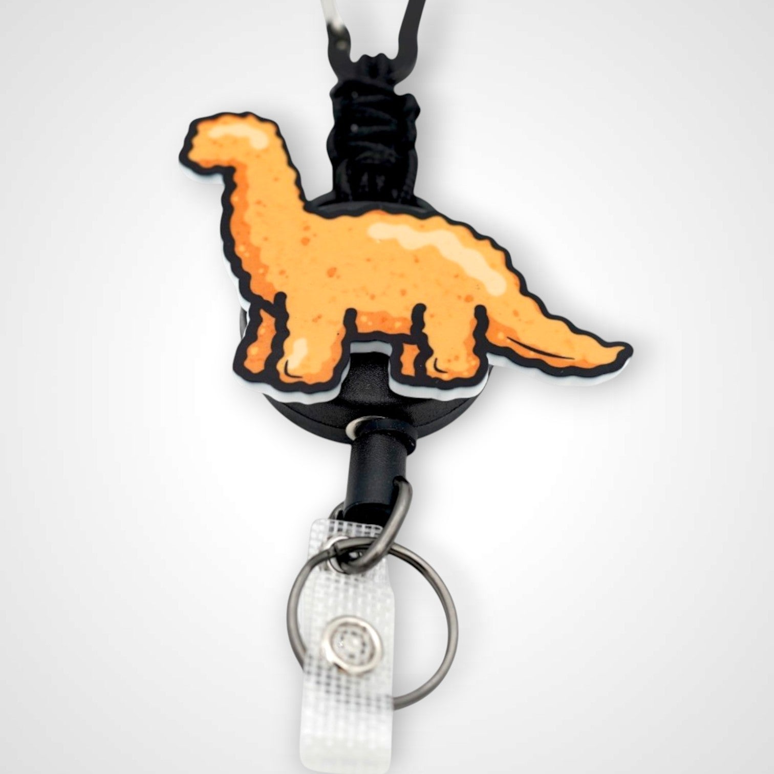 Brontosaurus Chicken Nugget Badge Reel