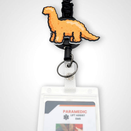 Brontosaurus Chicken Nugget Badge Reel