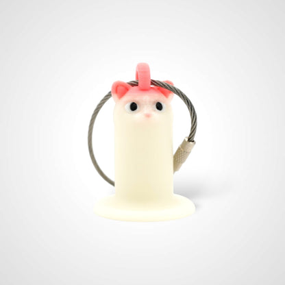 MISPRINT Glow White Cat Roll Holder 1-Inch