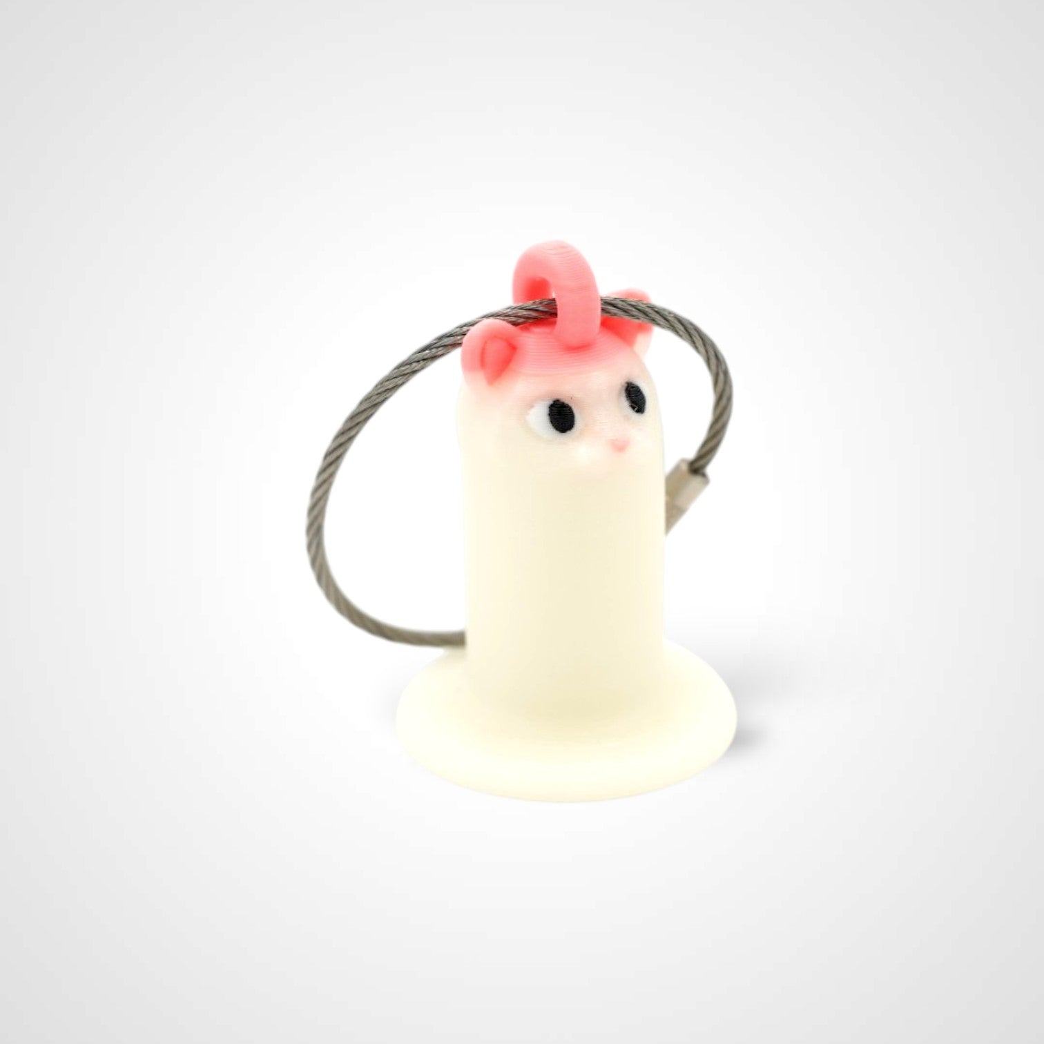 MISPRINT Glow White Cat Roll Holder 1-Inch