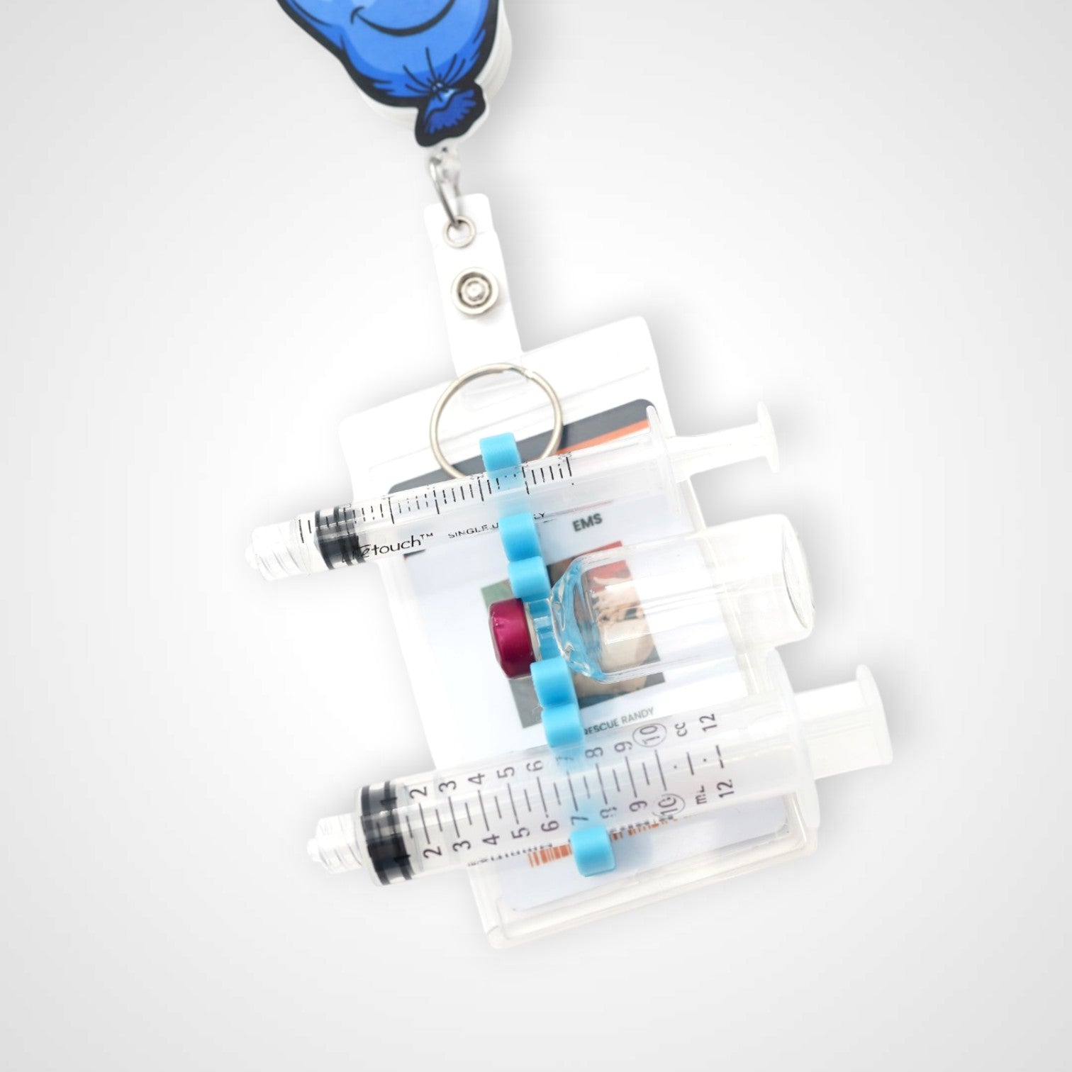Blue Glow Teal Universal Syringe Barrel Holder