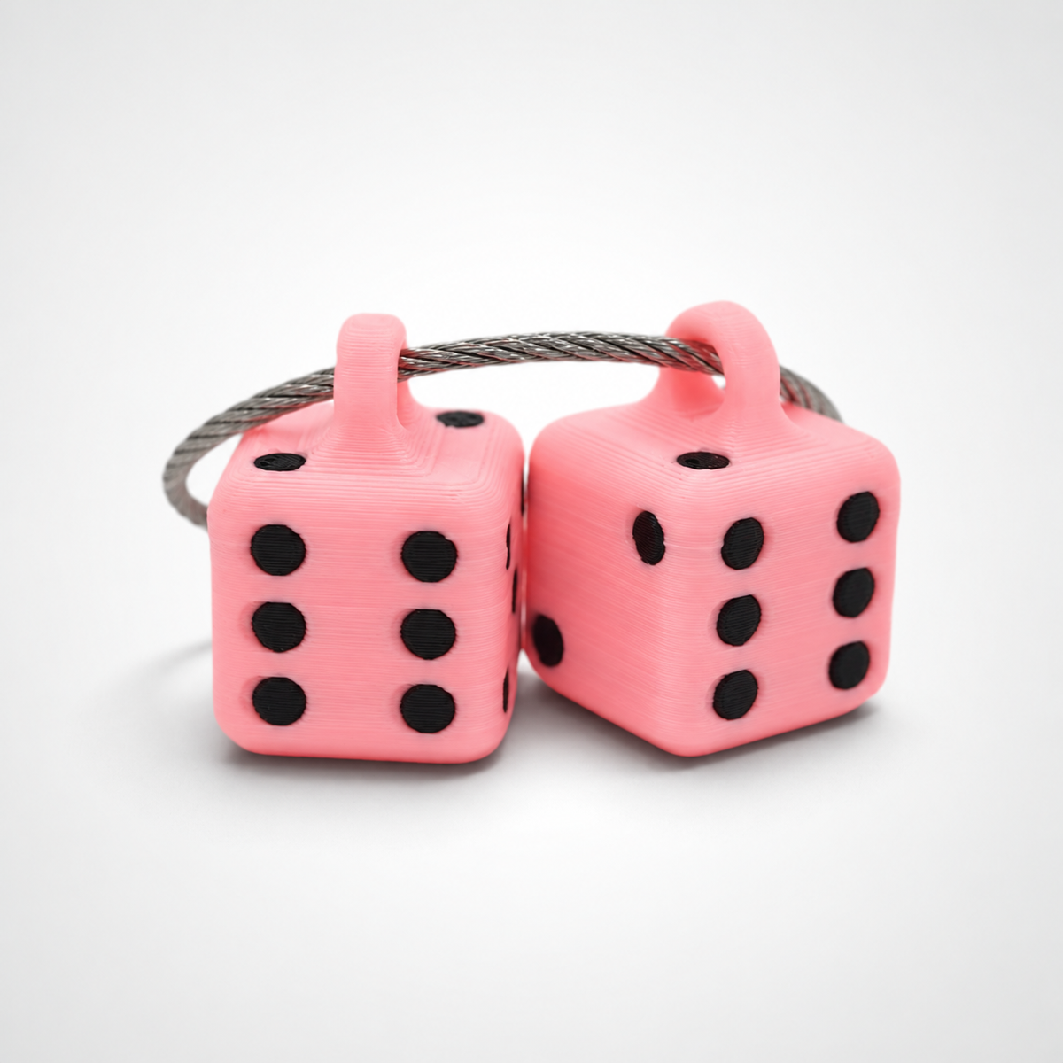 Glow Pink Dice Cap Clip 2-pack