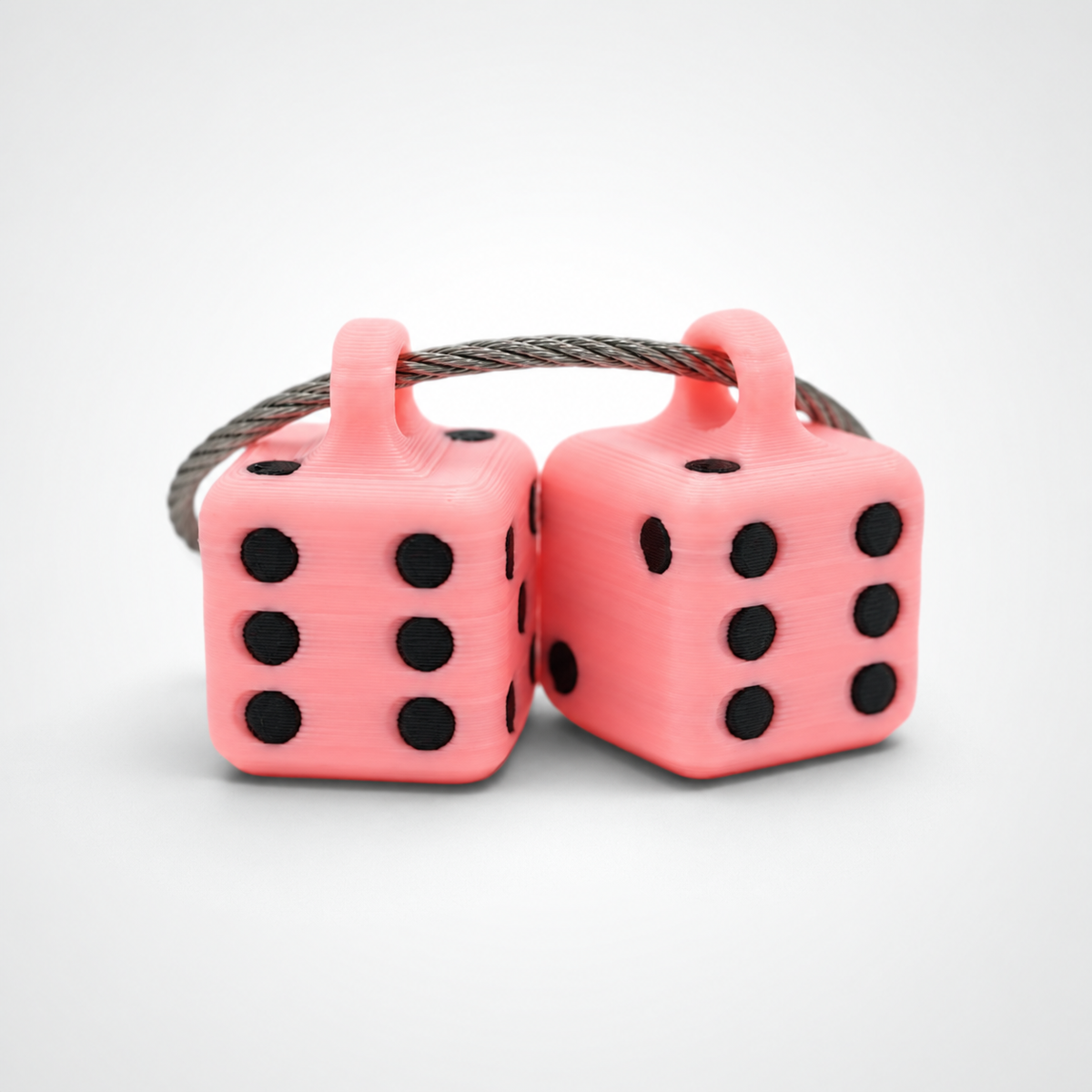 Glow Pink Dice Cap Clip 2-pack