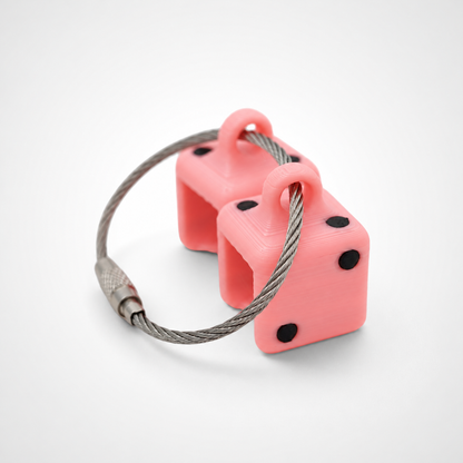 Glow Pink Dice Cap Clip 2-pack