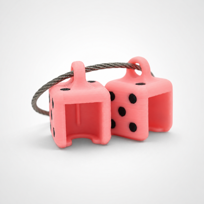 Glow Pink Dice Cap Clip 2-pack