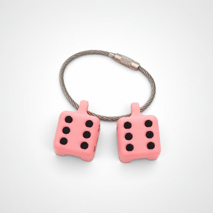 Glow Pink Dice Cap Clip 2-pack