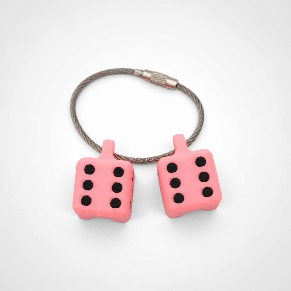 Glow Pink Dice Cap Clip 2-pack