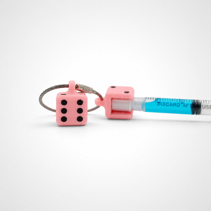 Glow Pink Dice Cap Clip 2-pack