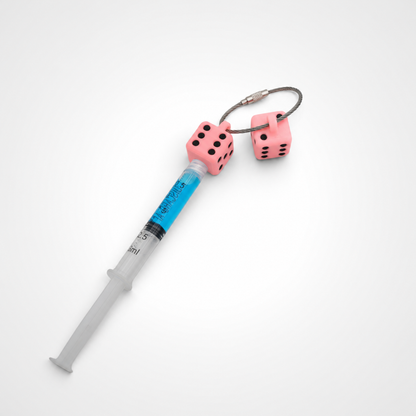 Glow Pink Dice Cap Clip 2-pack