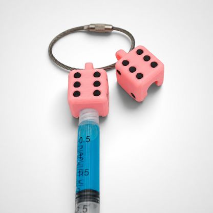 Glow Pink Dice Cap Clip 2-pack