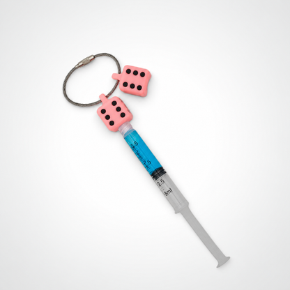 Glow Pink Dice Cap Clip 2-pack
