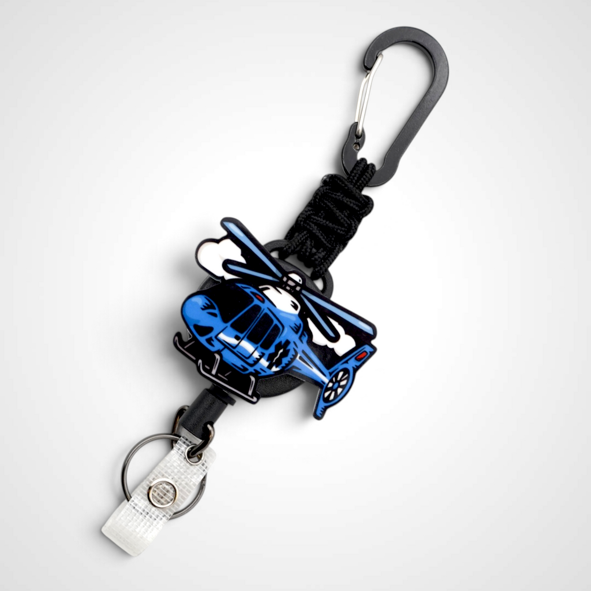 Blue Helicopter Badge Reel