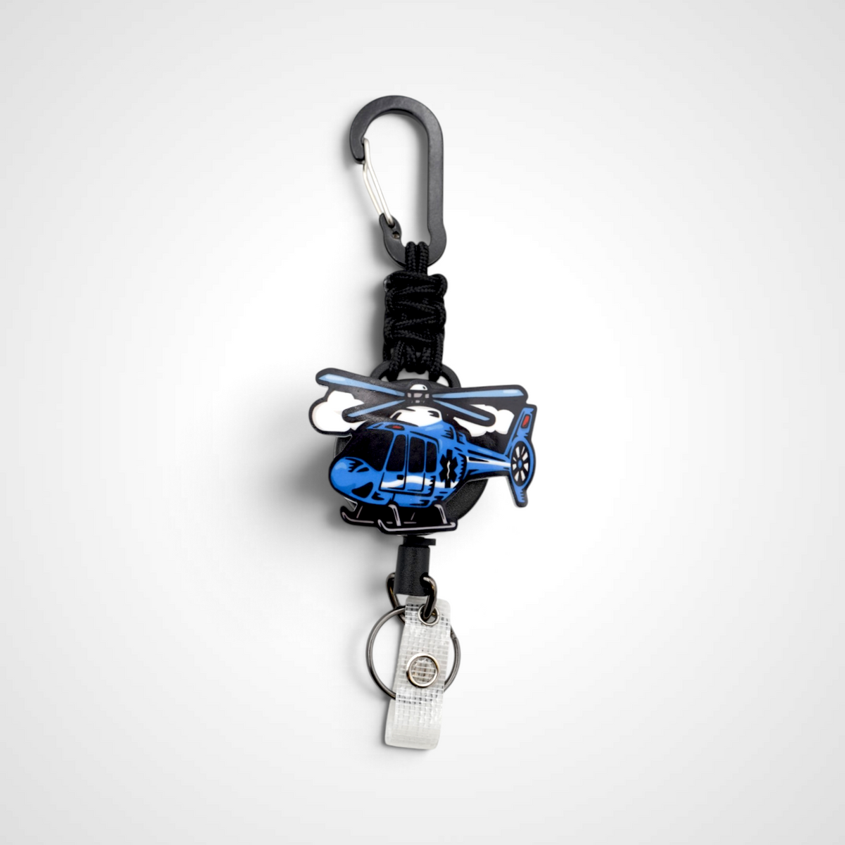 Blue Helicopter Badge Reel