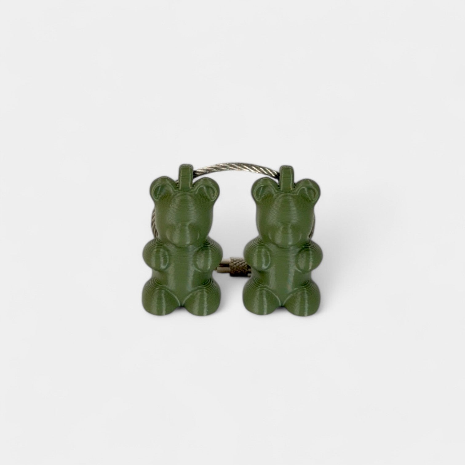 New! Army Green Gummy Bear Cap Clip 2-pack