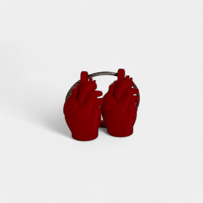 New! Red Anatomical Heart Cap Clip 2-pack