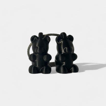 Black Gummy Bear Cap Clip 2-pack - RescueCandy