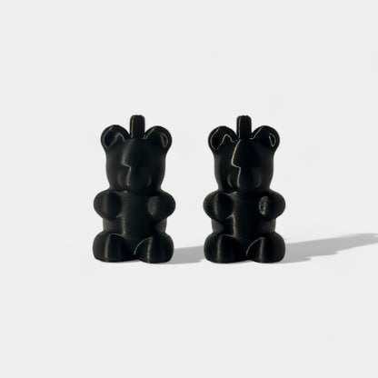 Black Gummy Bear Cap Clip 2-pack - RescueCandy