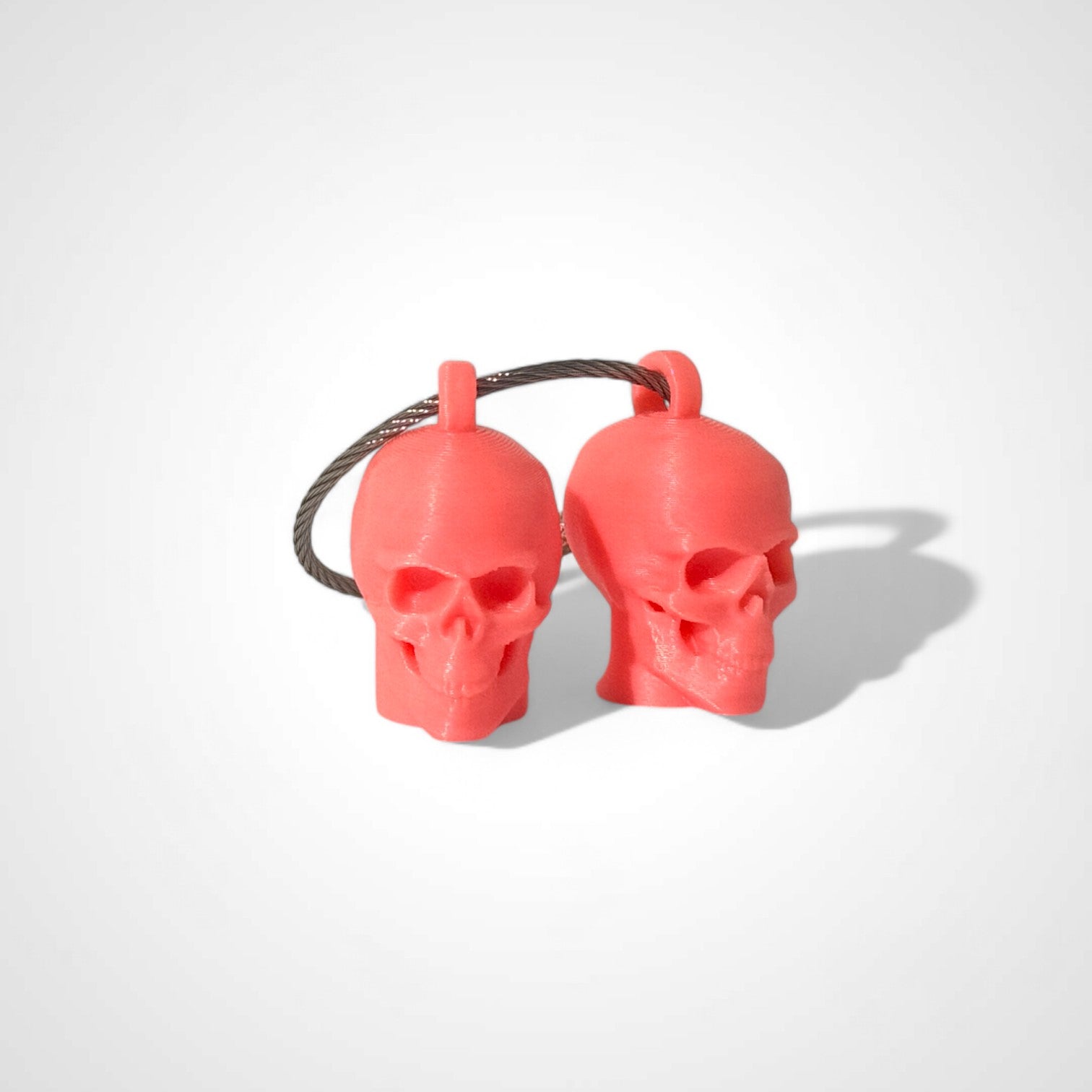 Pink/Glow Orange Anatomical Skull Cap Clip 2-pack - RescueCandy