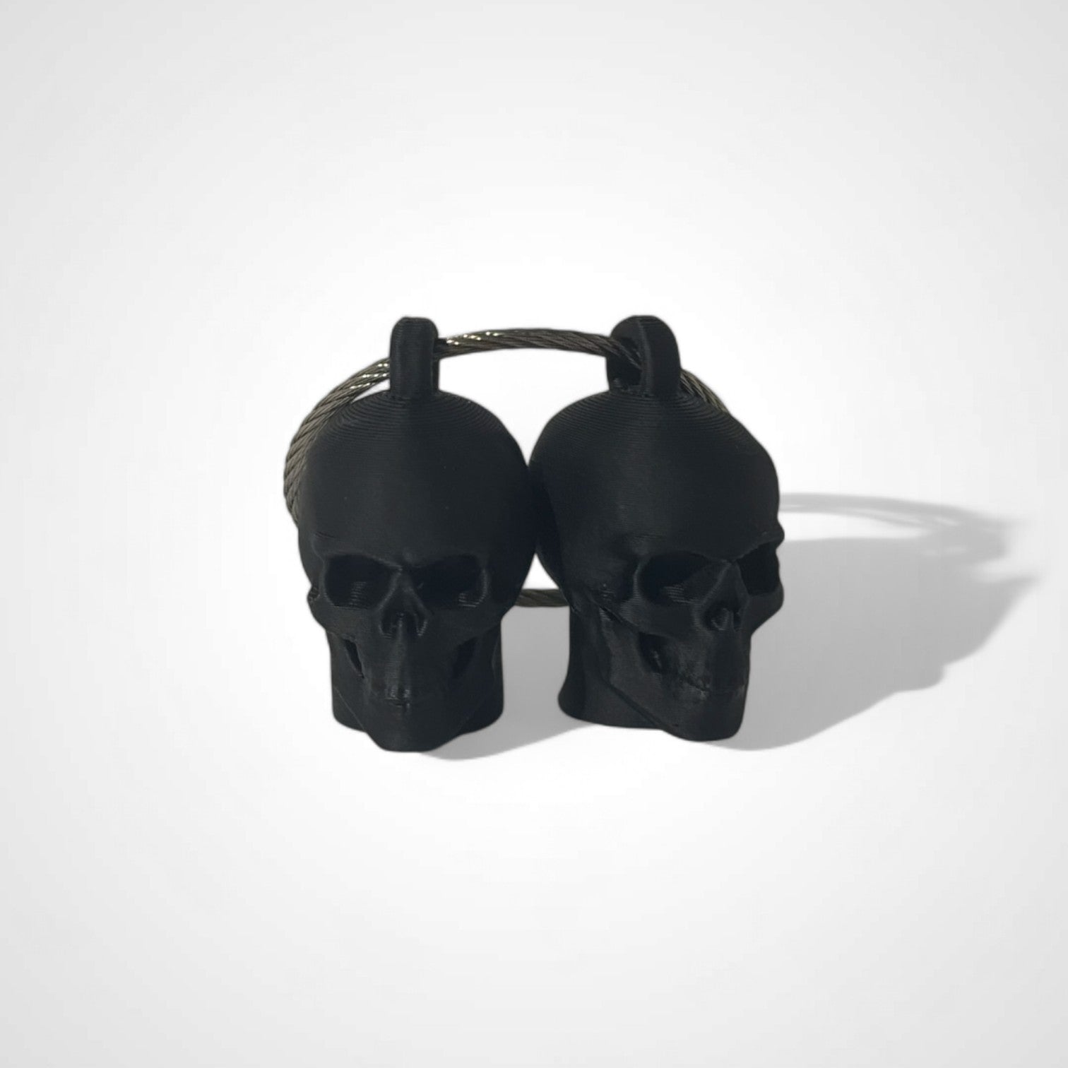 Black Anatomical Skull Cap Clip 2-pack - RescueCandy