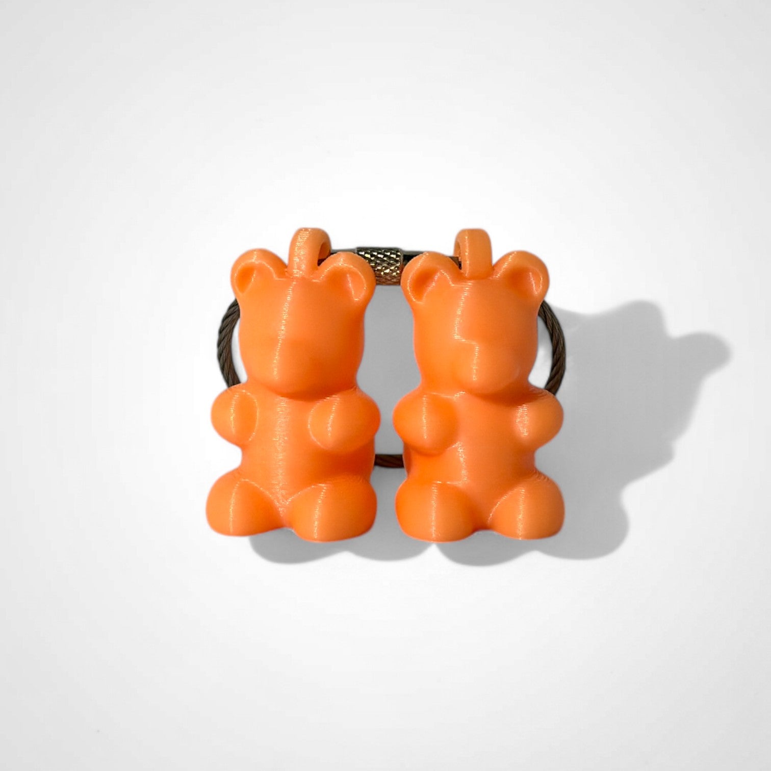 Orange/Glow Yellow Gummy Bear Cap Clip 2-pack - RescueCandy