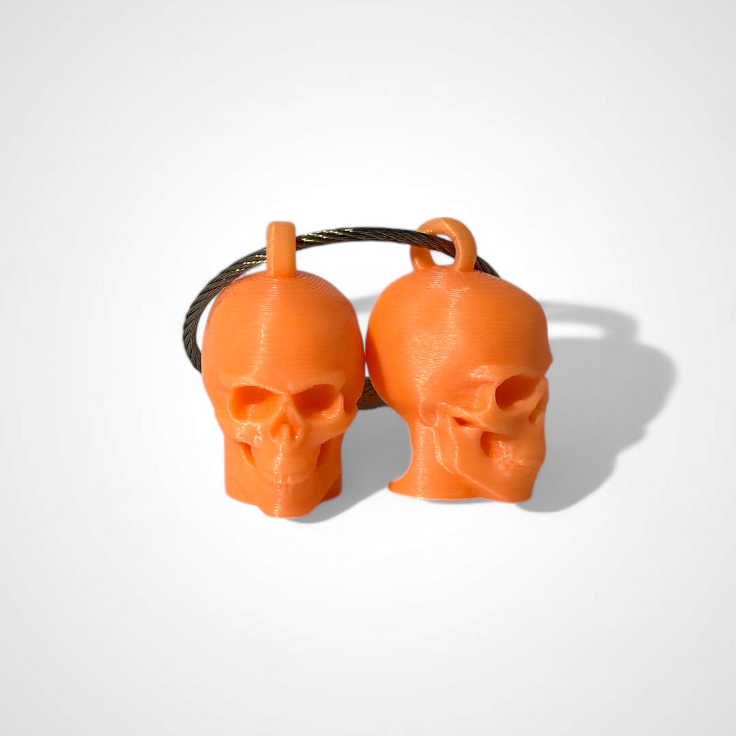 Orange/Glow Yellow Anatomical Skull Cap Clip 2-pack - RescueCandy