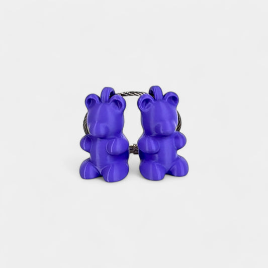 New! Purple Gummy Bear Cap Clip 2-pack