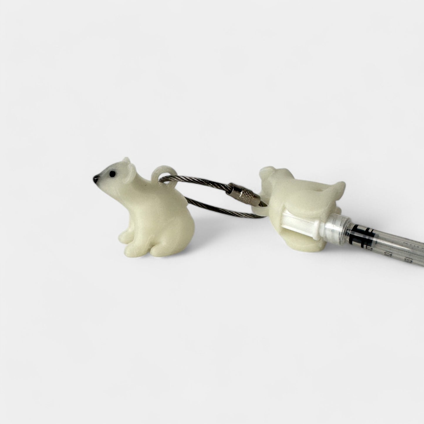 Glow Polar Bear Cap Clip 2-pack