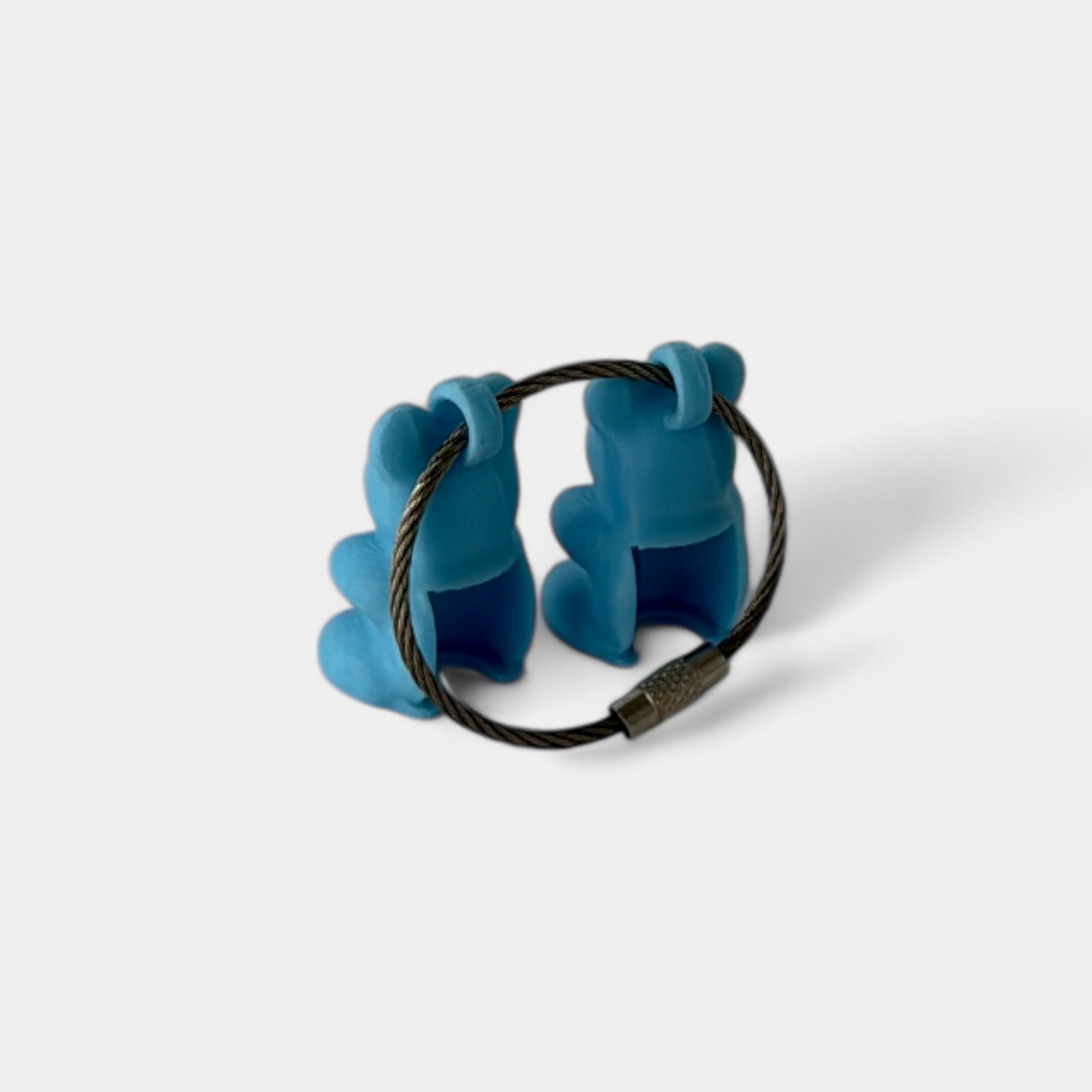 Blue Glow Teal Gummy Bear Cap Clip 2-pack