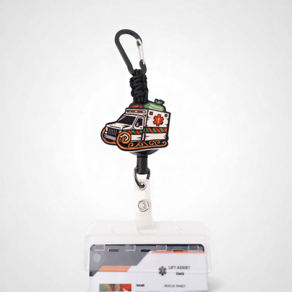 Sleigh Ambulance Badge Reel