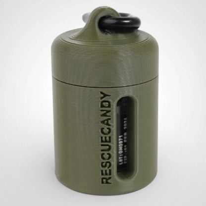 Army Green Solid Vial Vault - Rescue Candy