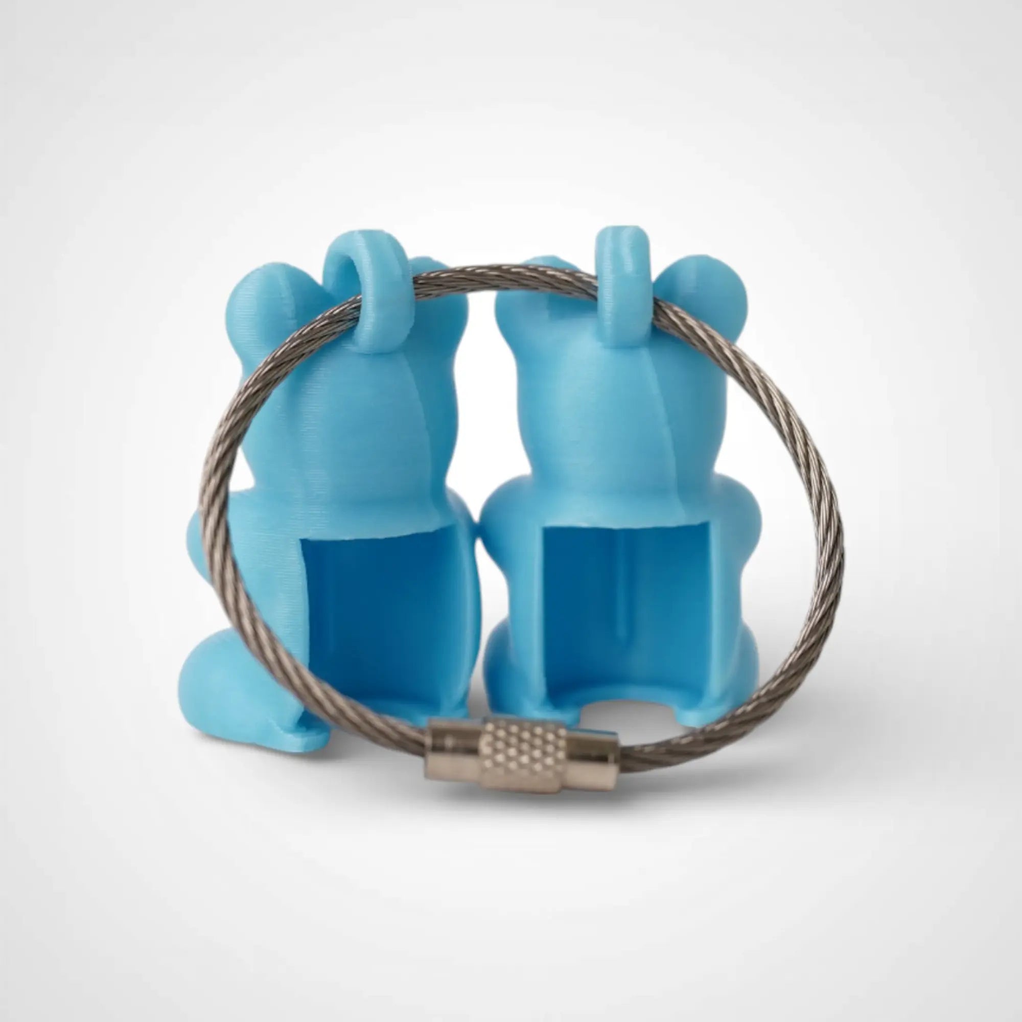 Blue Glow Teal Gummy Bear Cap Clip 2-pack - Rescue Candy