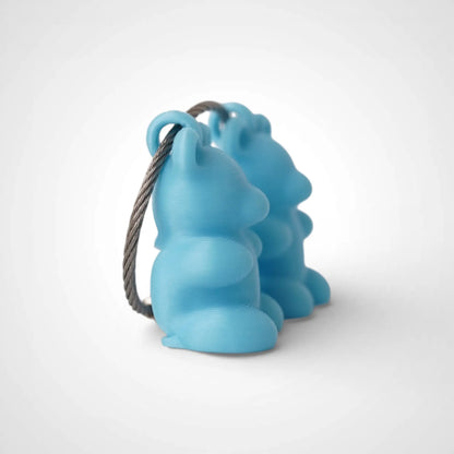 Blue Glow Teal Gummy Bear Cap Clip 2-pack - Rescue Candy