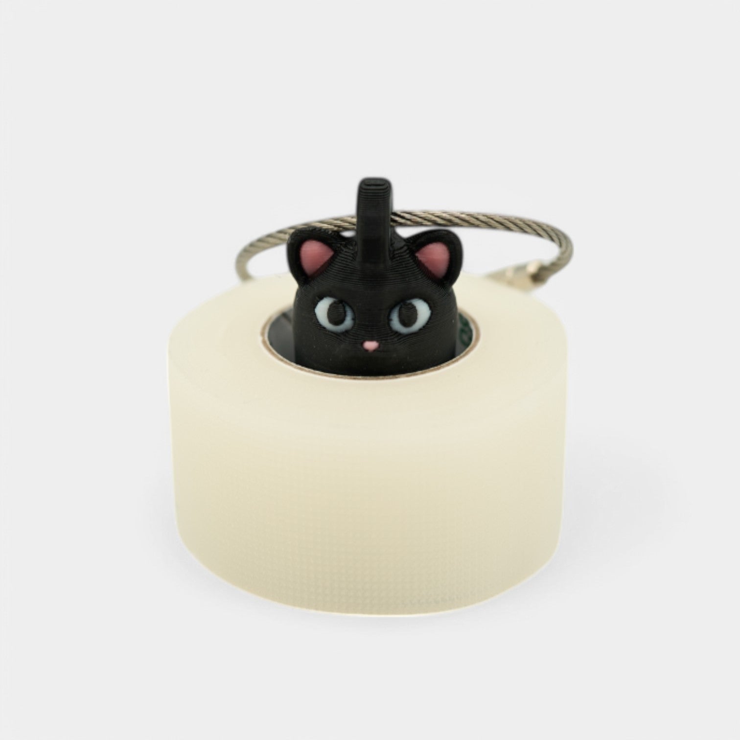 a compact black cat roll holder 1 inch tall to hold and tape and coban for EMS, paramedics, EMT's, nurses, flightmed, vetmed, and athletic trainers
