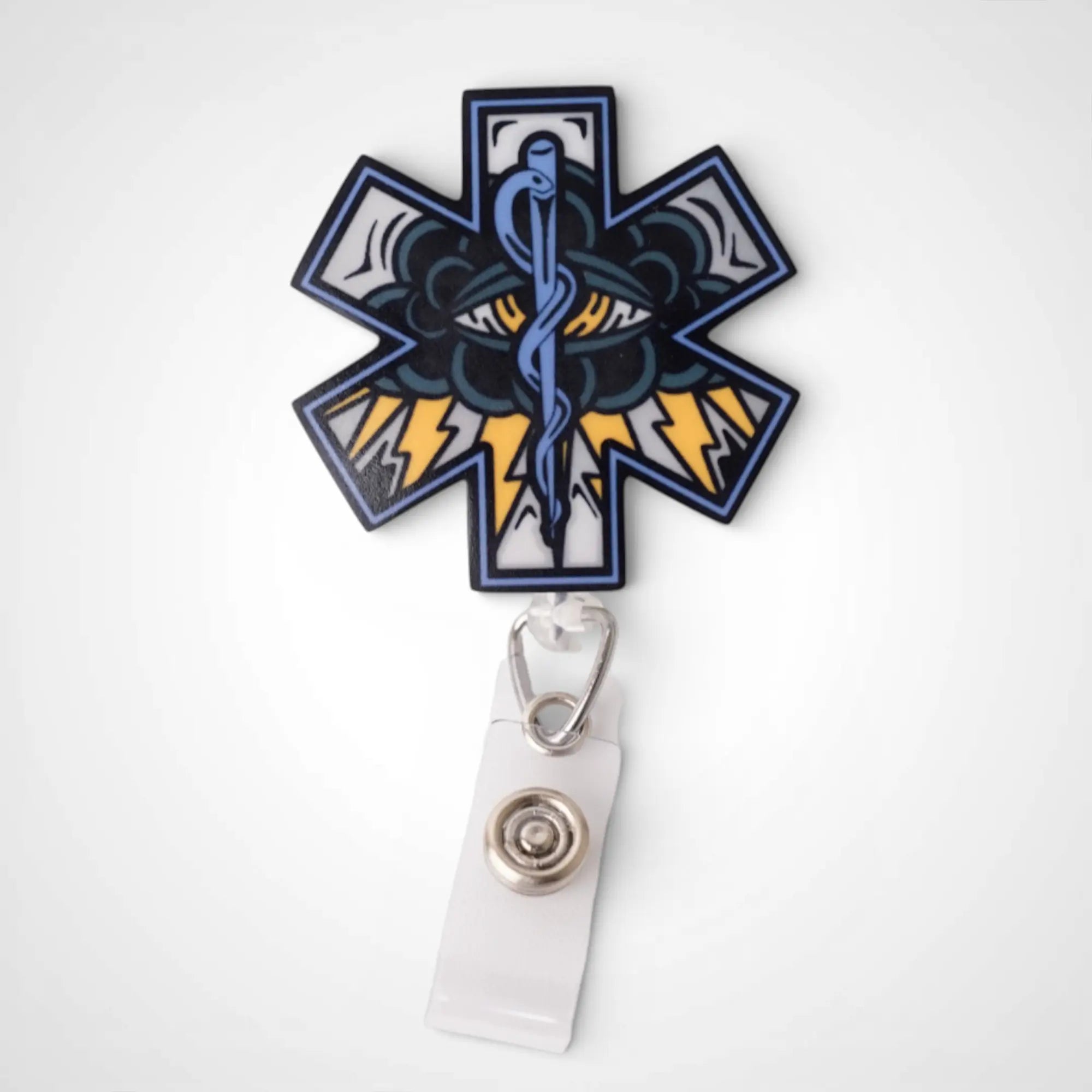 Black Cloud Badge Reel - Rescue Candy