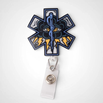 Black Cloud Badge Reel - Rescue Candy