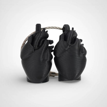 Black Anatomical Heart Cap Clip 2-pack - Rescue Candy