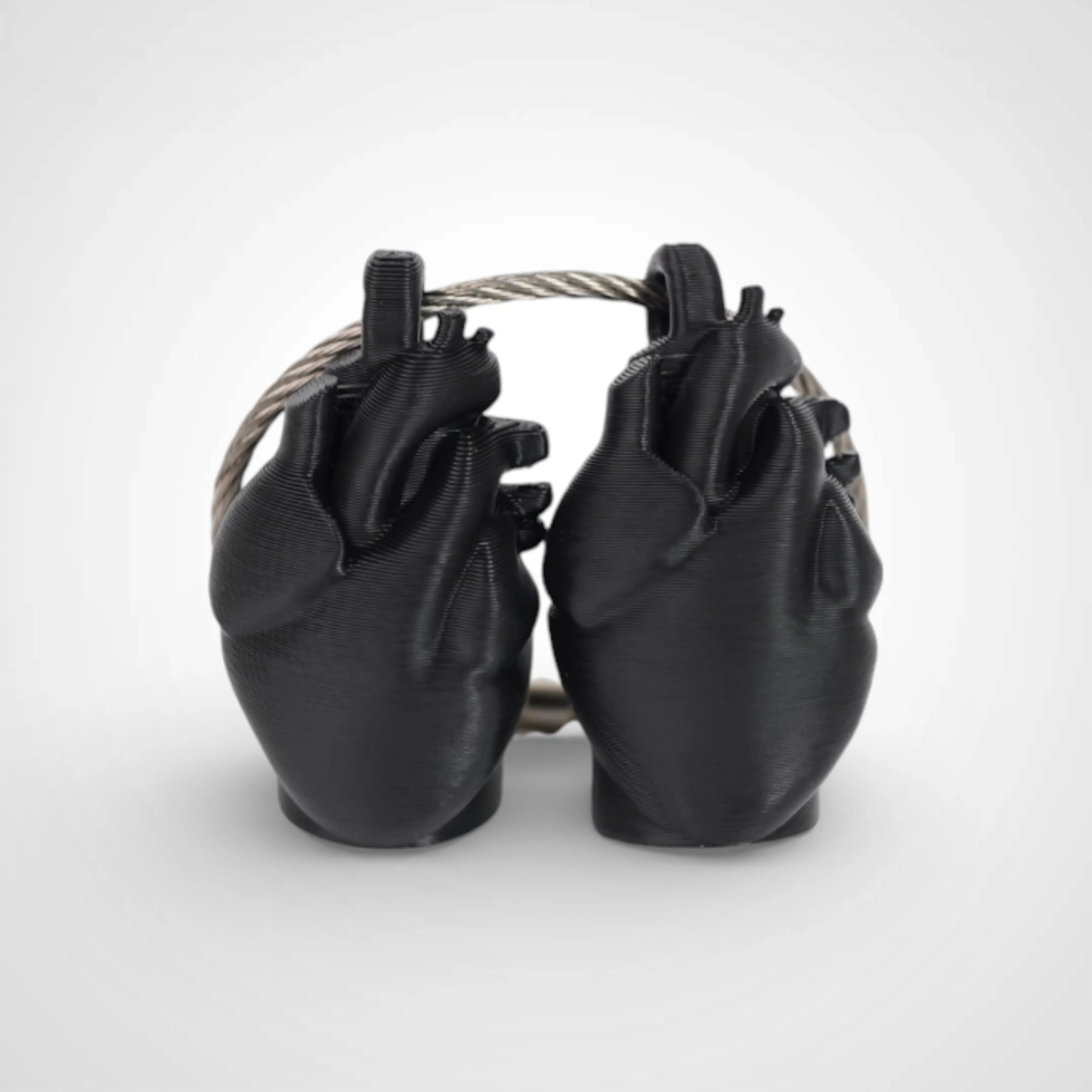 Black Anatomical Heart Cap Clip 2-pack - Rescue Candy