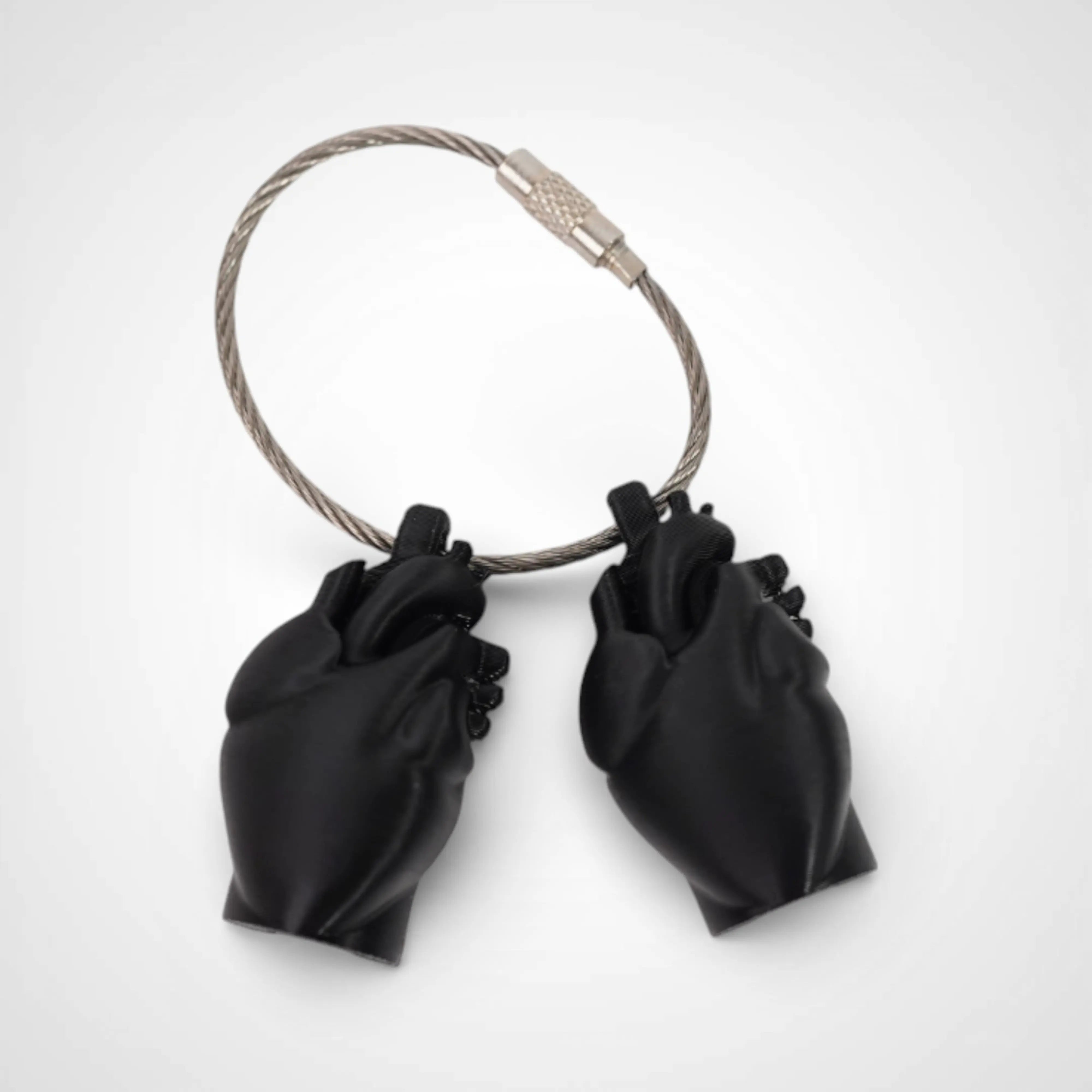 Black Anatomical Heart Cap Clip 2-pack - Rescue Candy