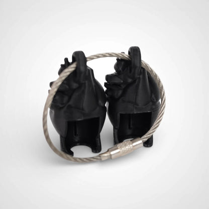 Black Anatomical Heart Cap Clip 2-pack - Rescue Candy