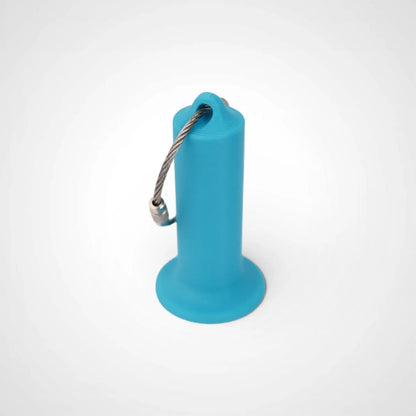a compact utility keychain called a blue roll holder 2 inches tall to hold and tape transpore tape cohesive bandage coban and bangade rolls for EMS, paramedics, EMT's, nurses, flightmed, vetmed, and athletic trainers