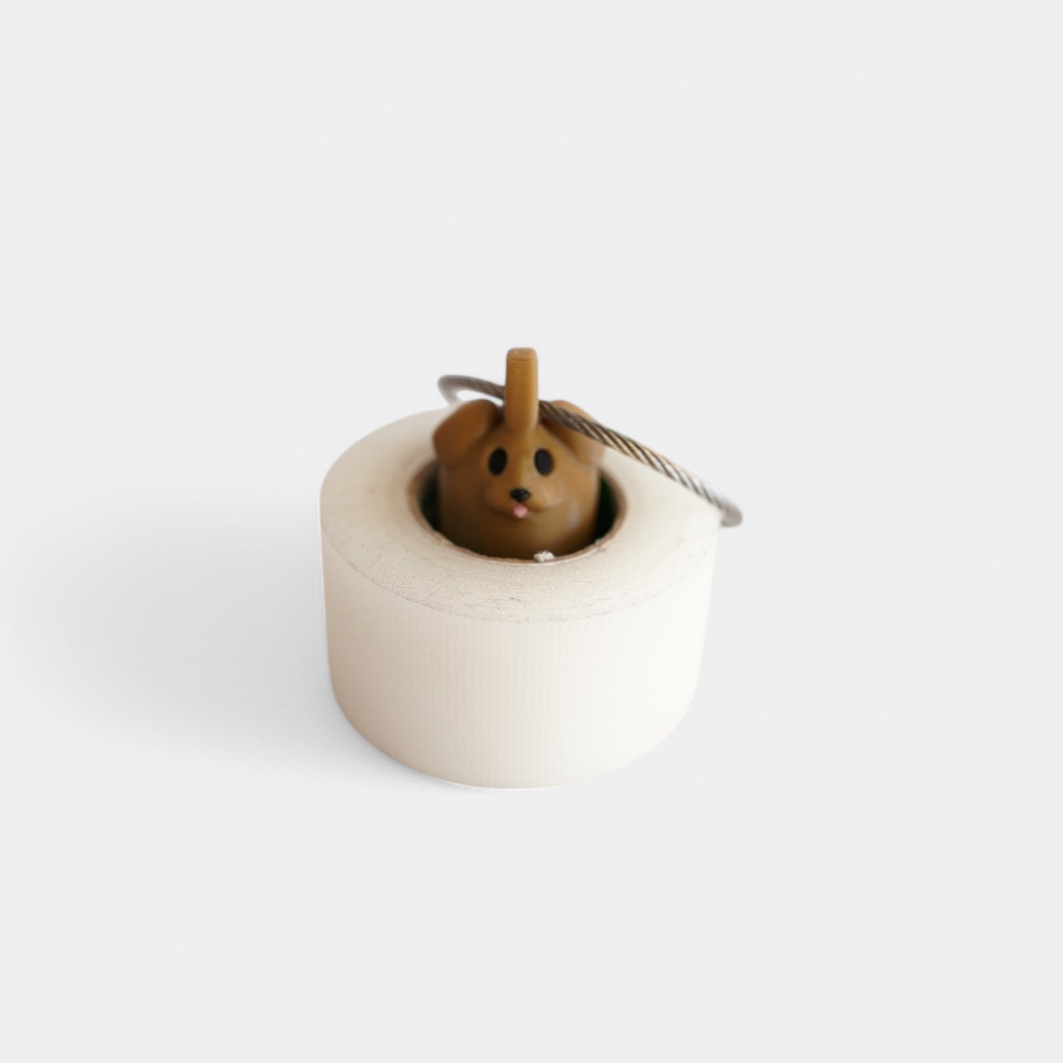 a compact brown dog roll holder 1 inch tall to hold and tape and coban for EMS, paramedics, EMT's, nurses, flightmed, vetmed, and athletic trainers