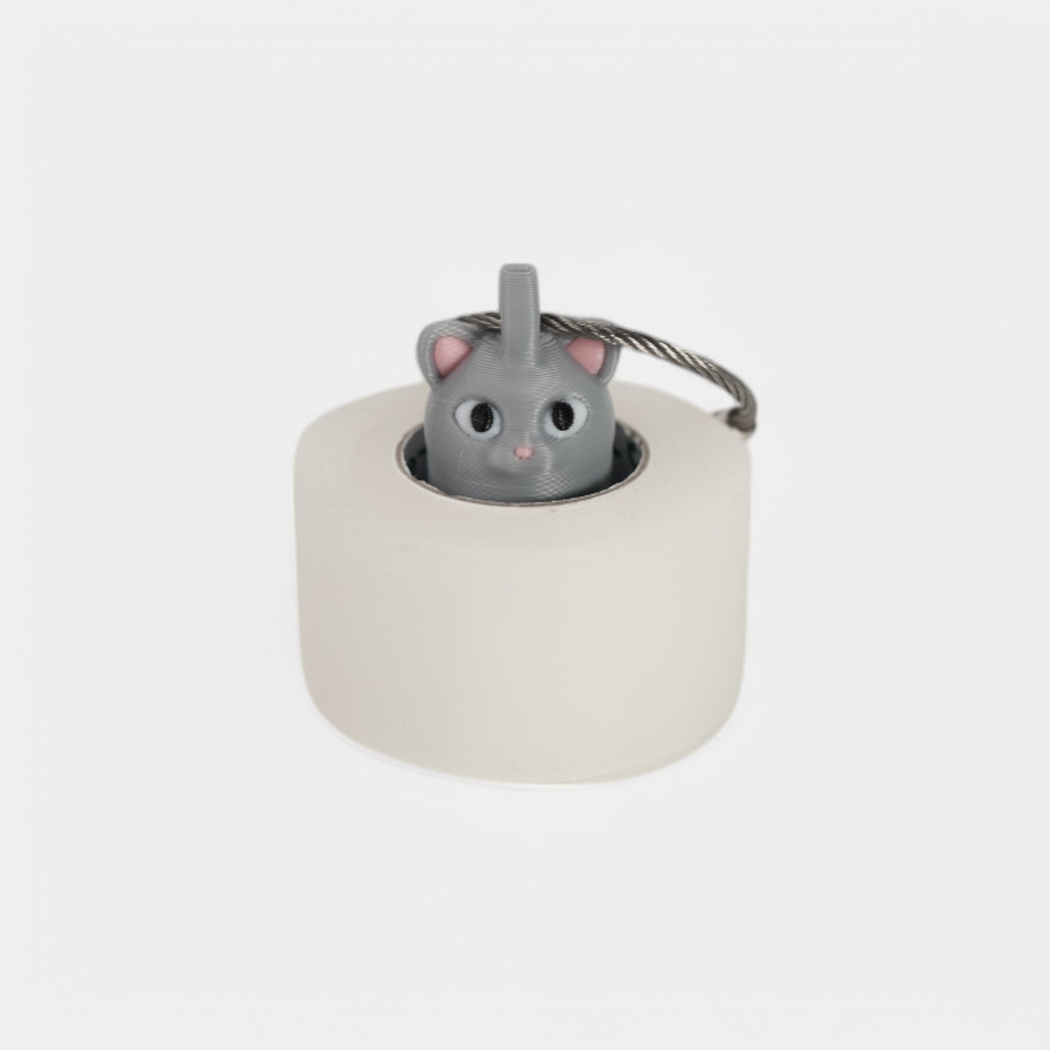 a compact grey cat roll holder to hold and tape and coban for EMS, paramedics, EMT's, nurses, flightmed, vetmed, and athletic trainers