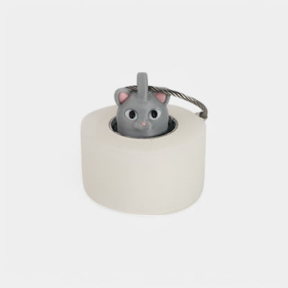 a compact grey cat roll holder to hold and tape and coban for EMS, paramedics, EMT's, nurses, flightmed, vetmed, and athletic trainers